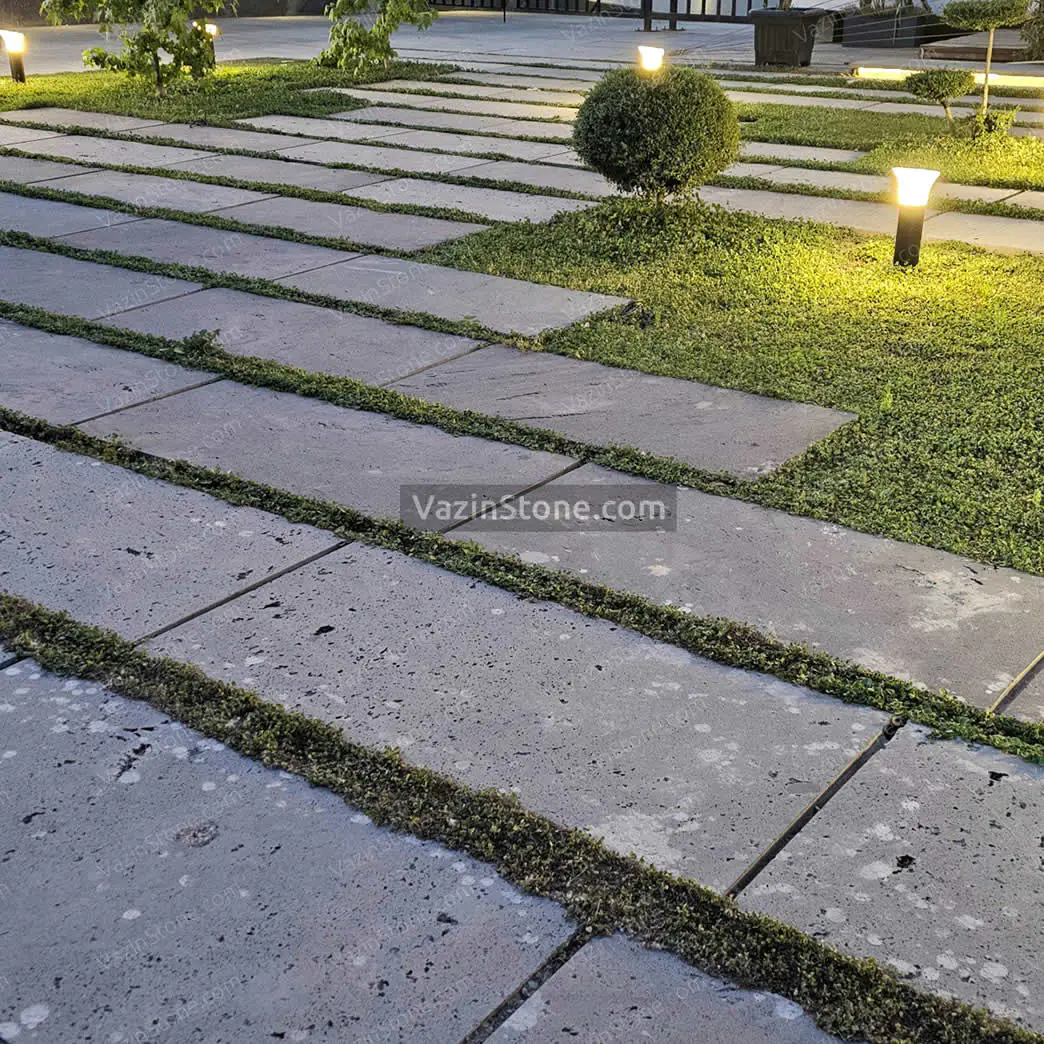 basalt stone tile on floor outdoor