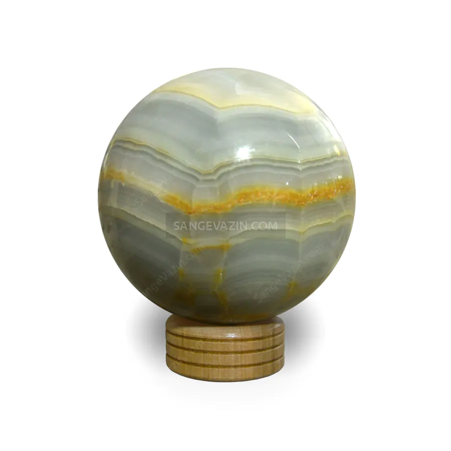 Blue Wavy Calcite Sphere