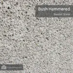 bush hammered finish of basalt stone