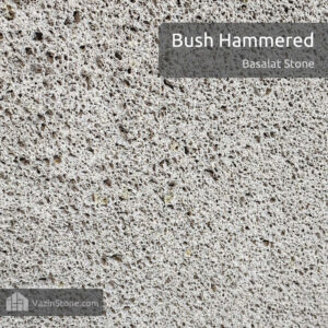 bush hammered finish of basalt stone