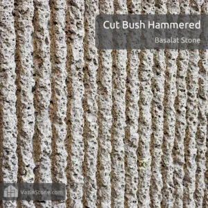 cut bush hammered finish of basalt stone