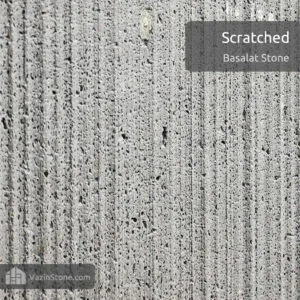 scratched finish of basalt stone