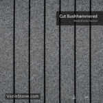 black granite cut bush hammered finish