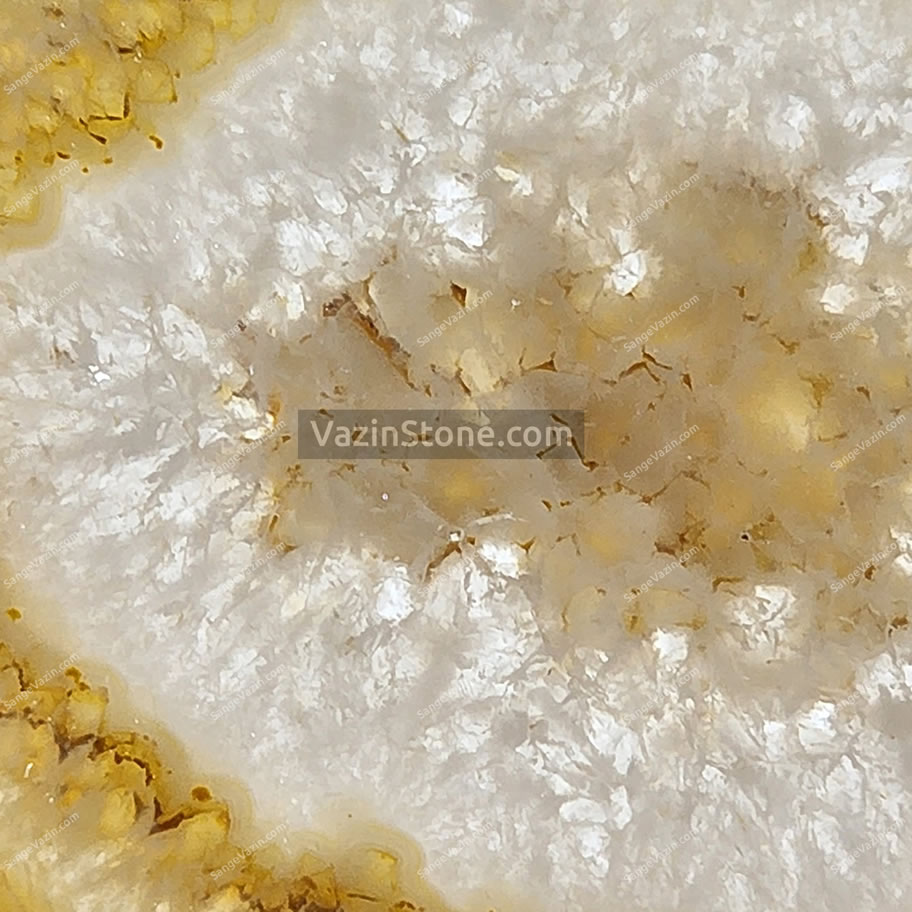 brazil crema yellow agate - circle form rough texture
