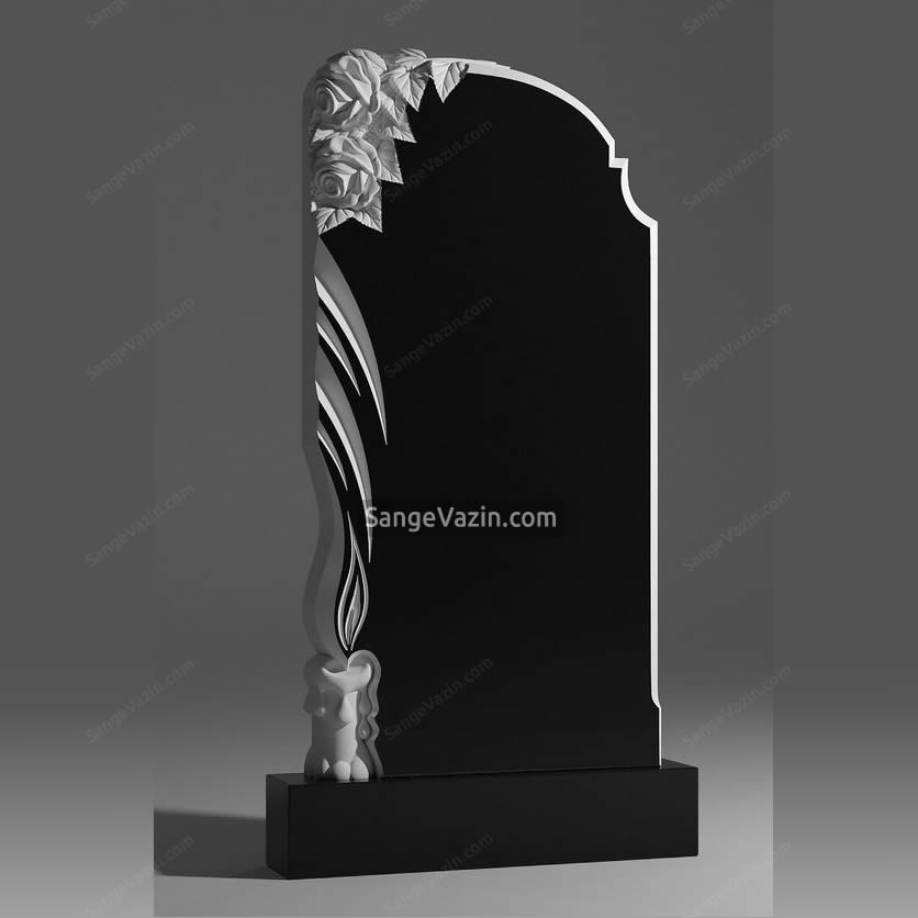 candle on tombstone - headstone - black & white - shiny and beautiful