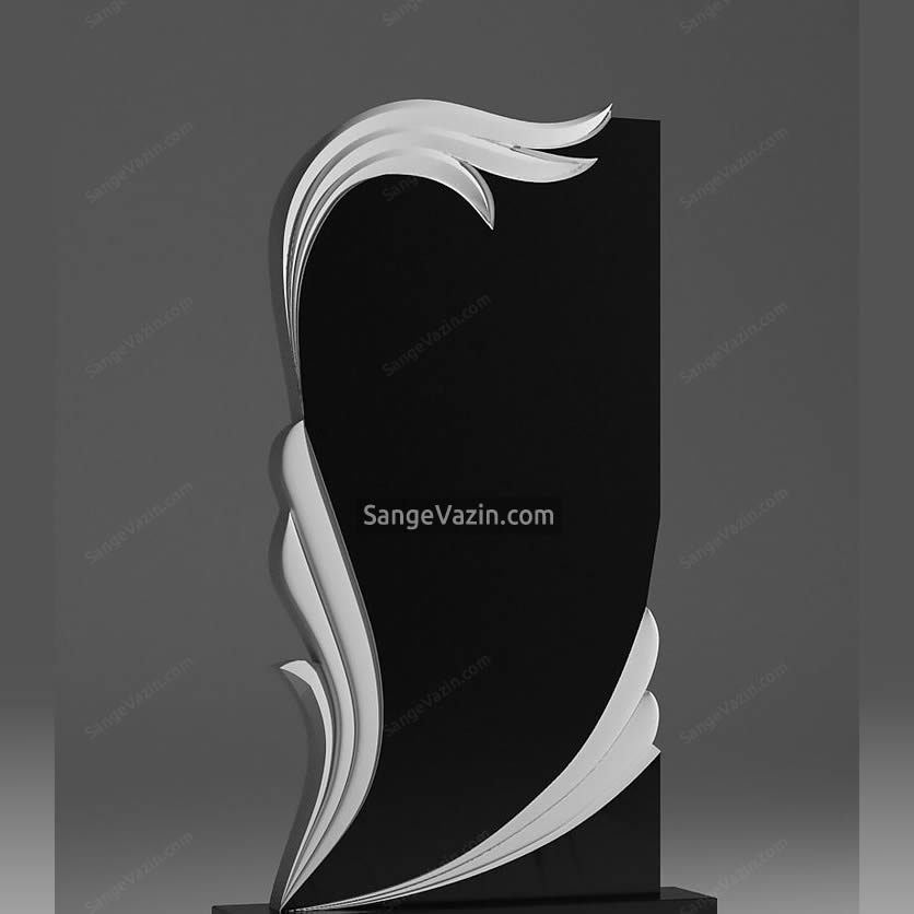 monument - tombstone black white leaf wave