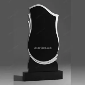 tombstone black white- mirror frame. monument