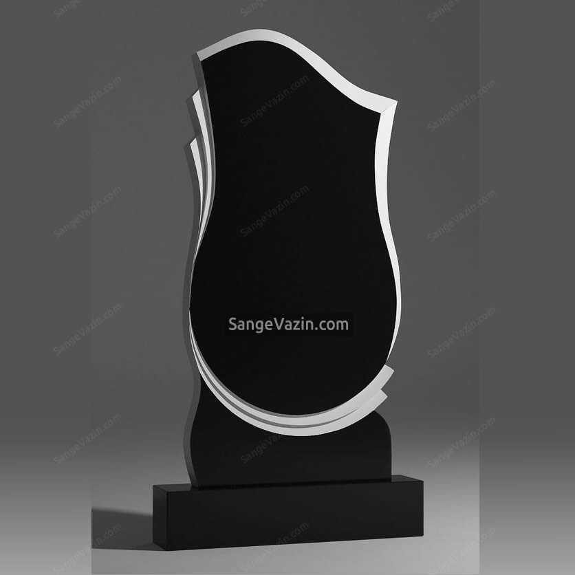 tombstone black white- mirror frame. monument