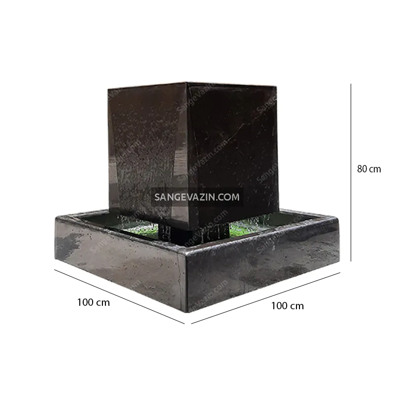 Suspended Cubic Stone Fountain
