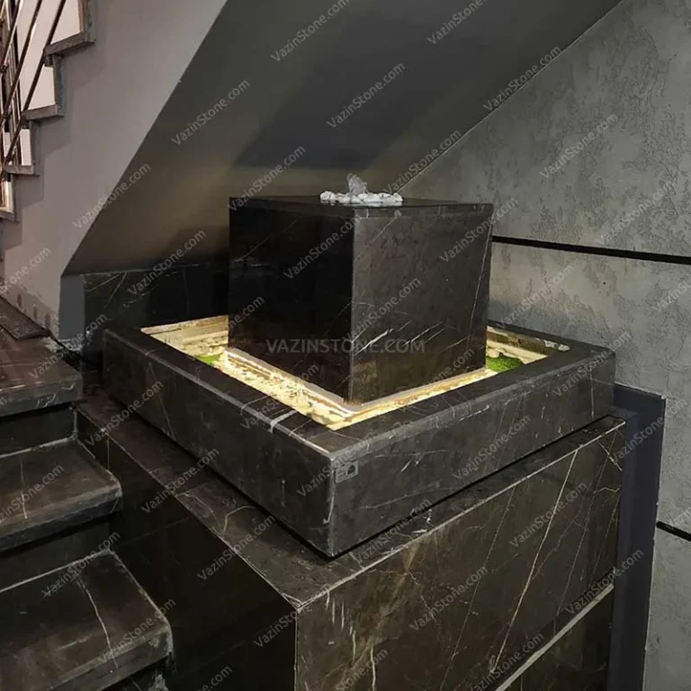 Suspended Cubic Stone Fountain 04