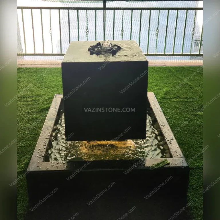 Suspended Cubic Stone Fountain 06