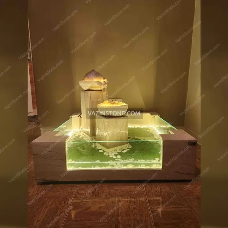 Lighing of Dorna aquarium stone fountain