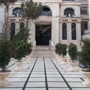 pietra grey tiles in yard