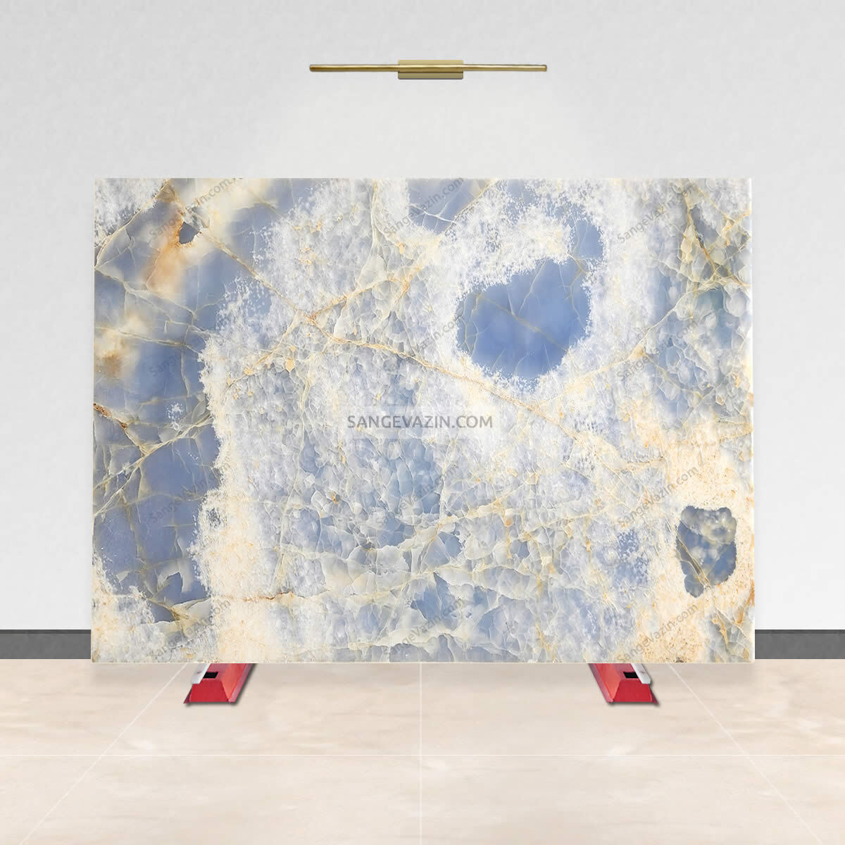 Blue onyx stone slab