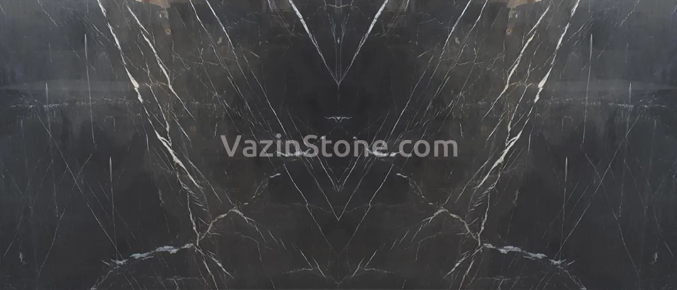 pietra gray marble book-matched slab