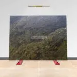 watercolor green granite stone slab