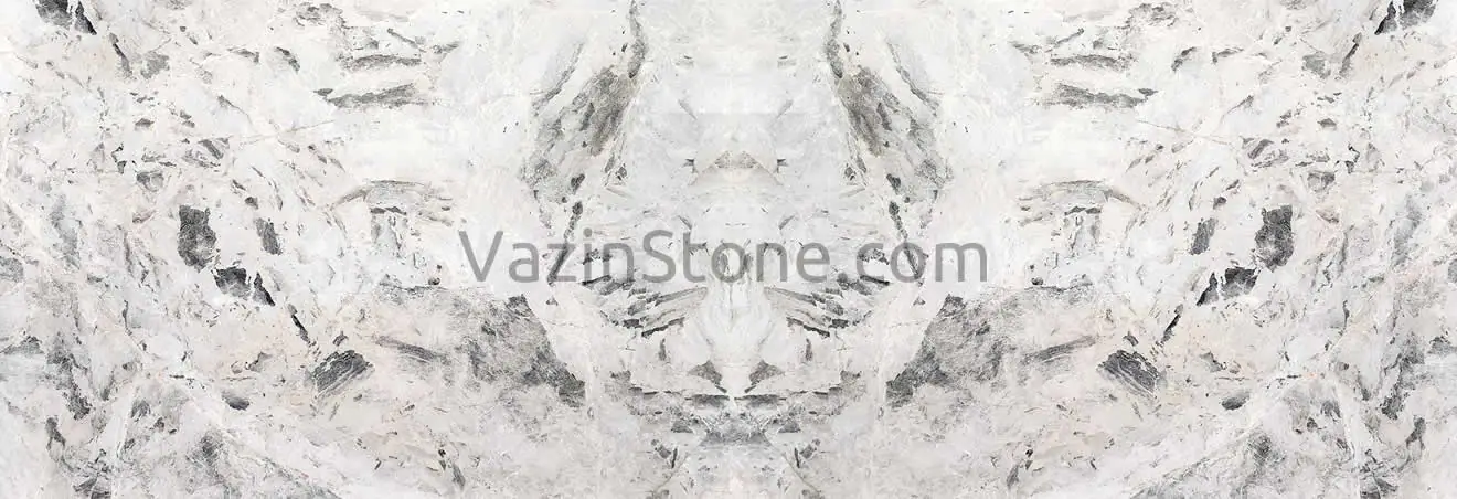 Aligoudarz crystal marble book-matched slab