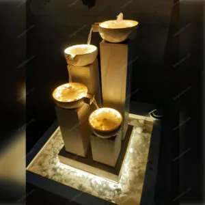 Arsh stone fountain lighting