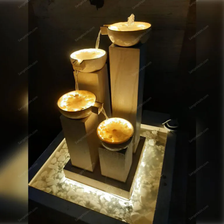 Arsh stone fountain lighting