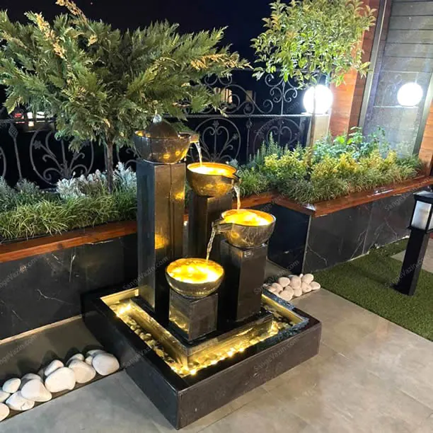 Arsh outdoor stone fountain