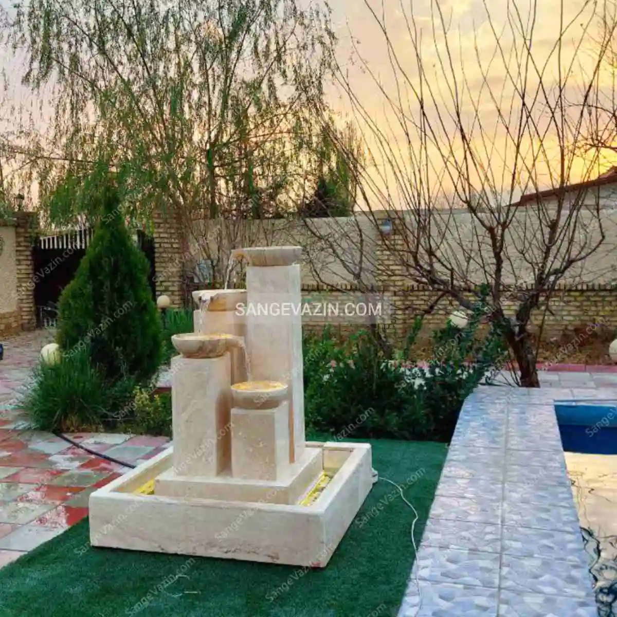 Arsh outdoor stone fountain