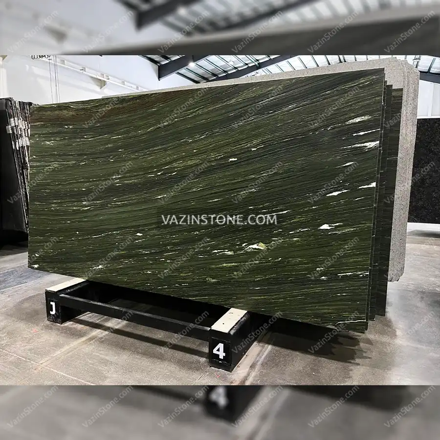 Birjand watercolor green granite slab