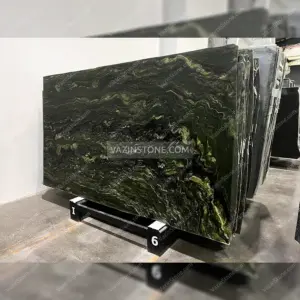 Birjand watercolor green granite slab