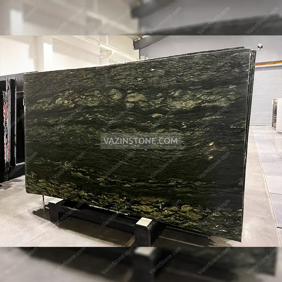 Birjand watercolor green granite slab