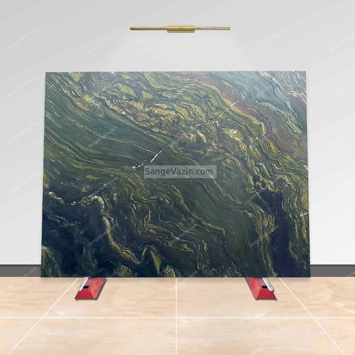 Birjand watercolor green granite stone slab