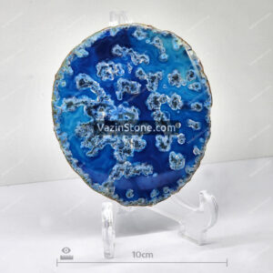 Brazilian blue agate stone