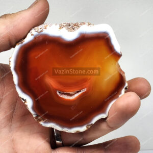 Smile-shaped agate stone