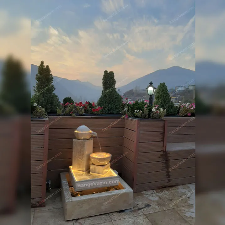 Dorna outdoor stone fountain