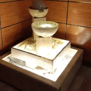 dorna stone fountain lighting