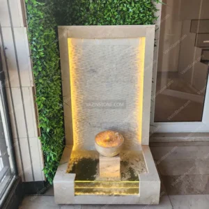 Farimah combined stone fountain with green wall