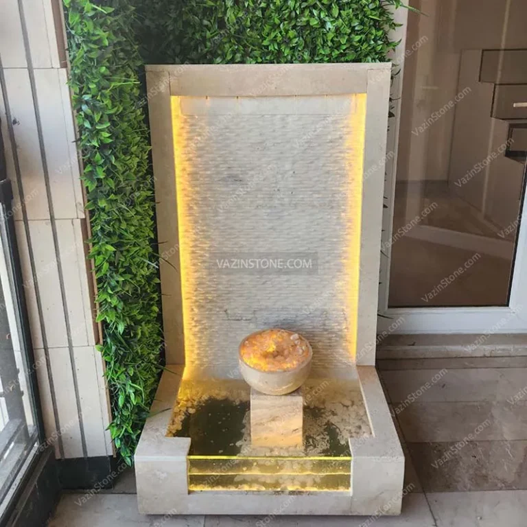 Farimah combined stone fountain with green wall