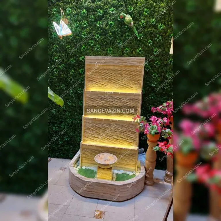 Farnia stone fountain with green wall