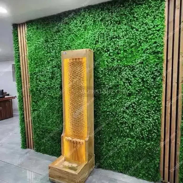 Hima stone fountain with green wall