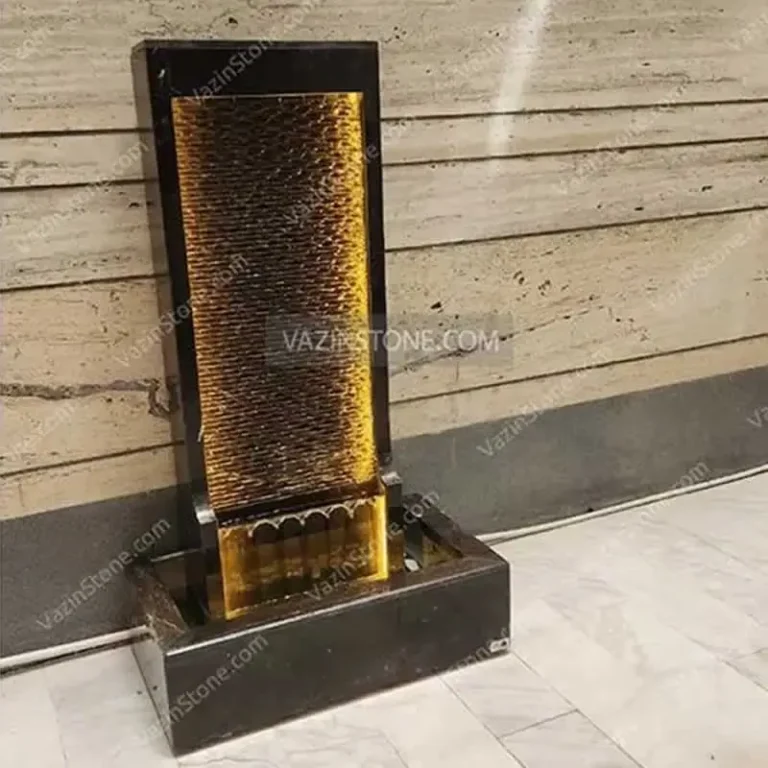 Hima stone fountain with black stone