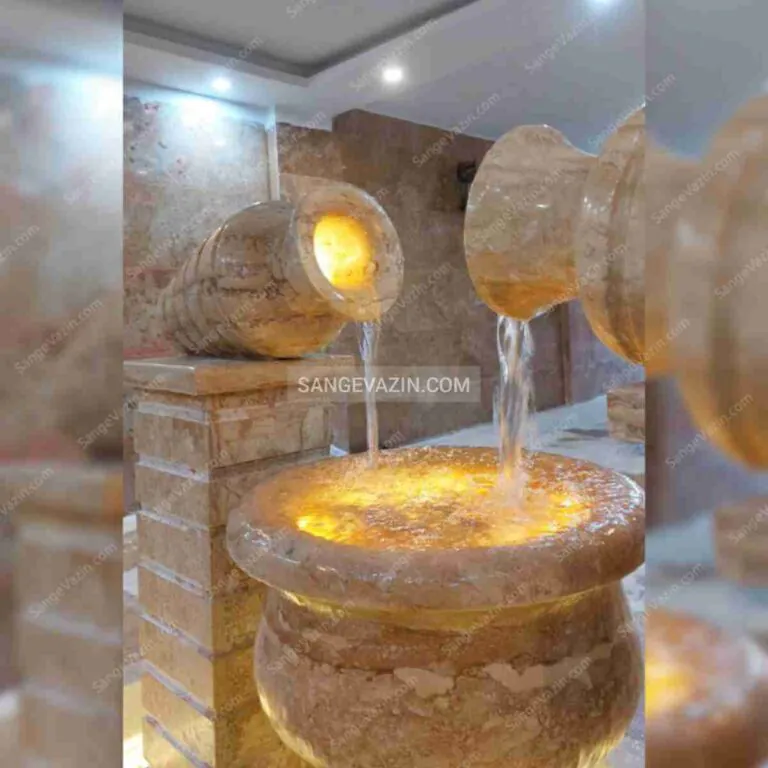 Rahil stone fountain lighting