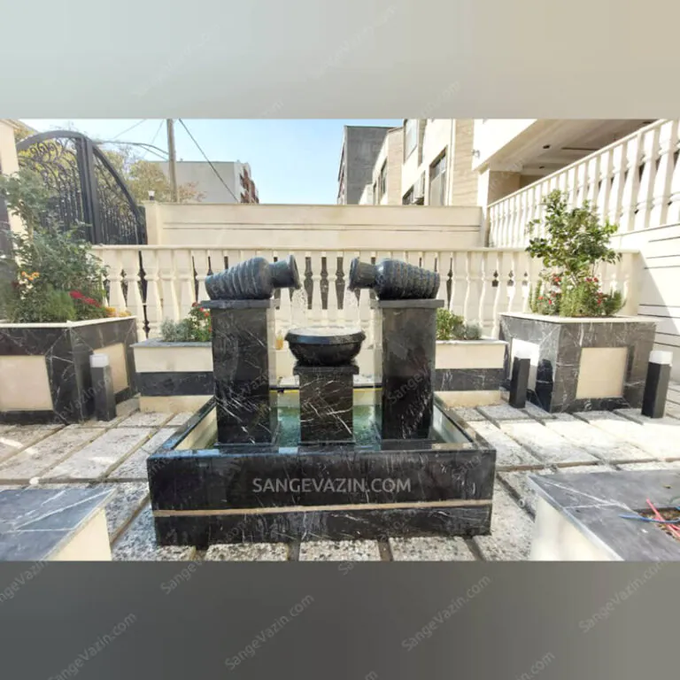 Black rahil stone fountain
