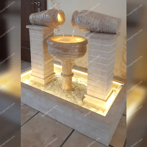 Rahil stone fountain at night