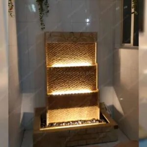 Saina stone fountain lighting
