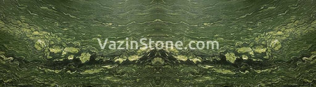 watercolor green granite book match slab