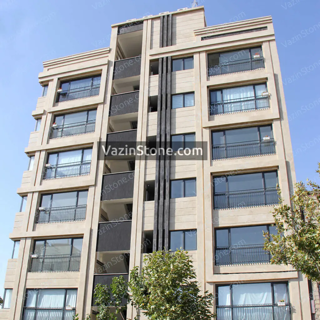 travertine building facade