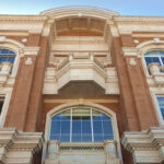 brick stone on roman facade