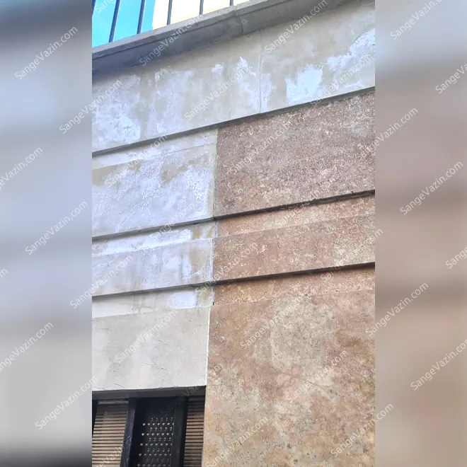 efflorescence on travertine