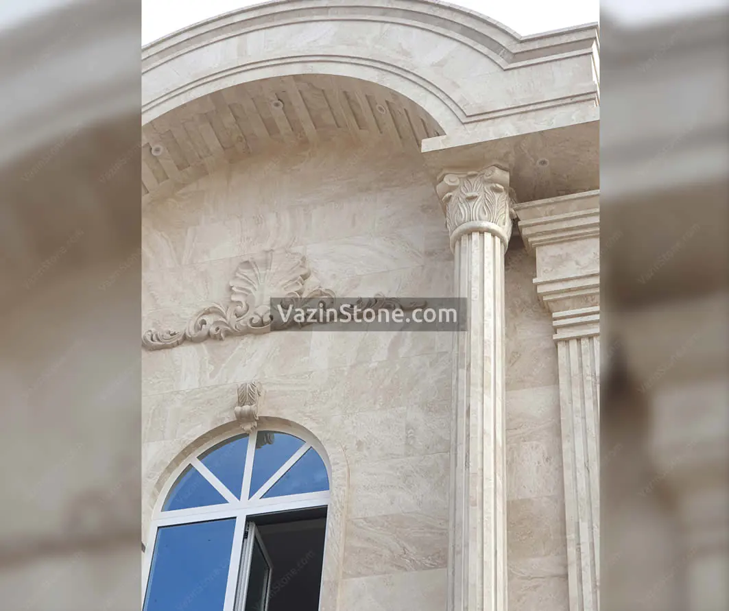 abbasabad travertine on raman facade