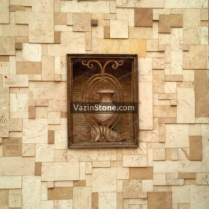 travertine stacked stone on wall