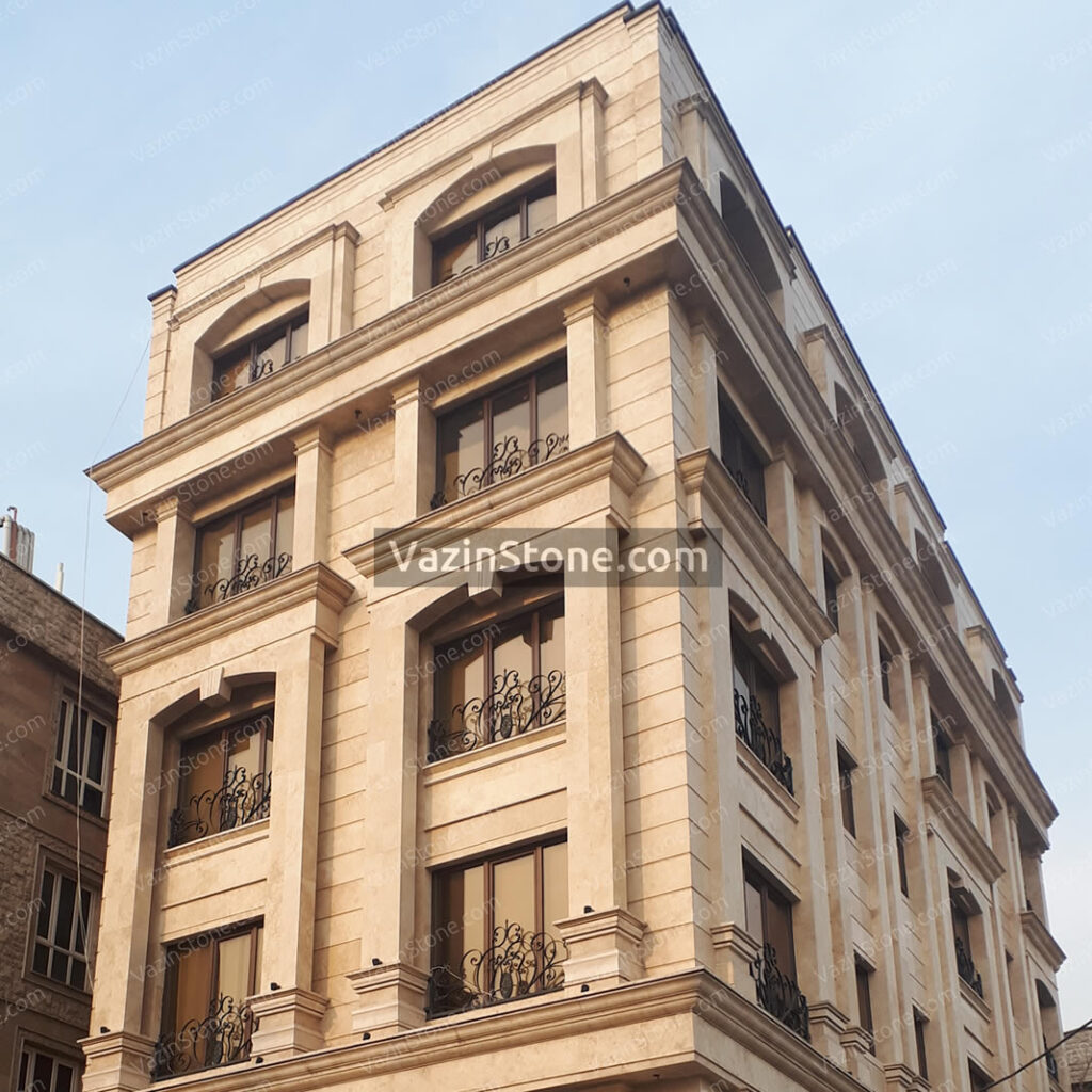 Darre Bokhari travertine on facade stone
