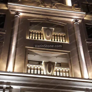 Roman facade at night vision